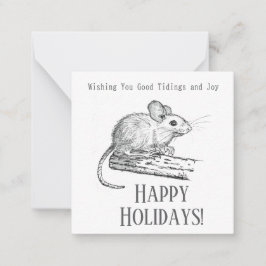 Kleine Maus Frohe Botschaft und Freude Mitteilungskarte