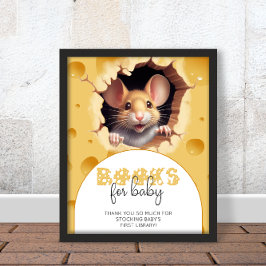 Kleine Maus in Käse Baby Duschbücher für Baby Poster