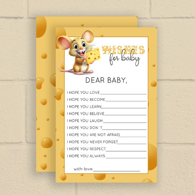 Kleine Maus in Käse Baby Dusche Wünsche für Baby (Von Creator hochgeladen)