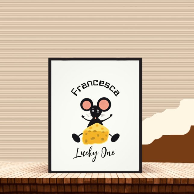 Kleine Maus mit Käse Fotodruck (Von Creator hochgeladen)
