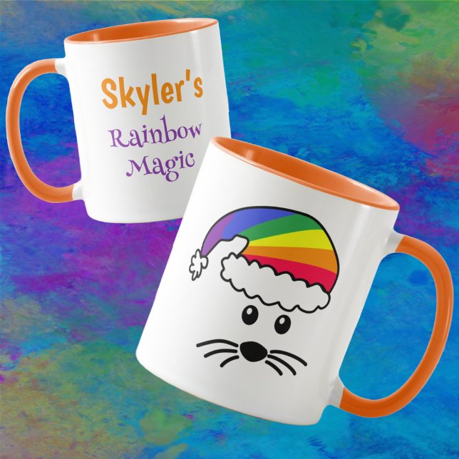 Kleine Maus-Regenbogen Santa Tasse (Von Creator hochgeladen)