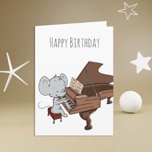 Kleine Maus spielen Klavier Happy Geburtstag Karte