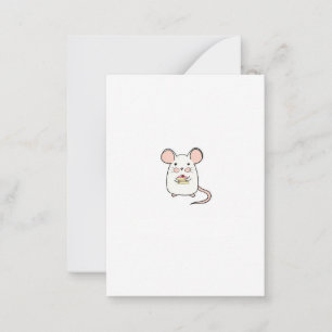 Kleine Maus, süße Maus-Themendesign Mitteilungskarte