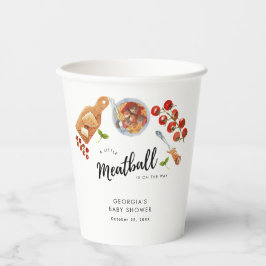 Kleine Meatball Italienische Food Baby Dusche Pappbecher