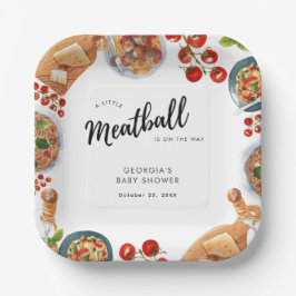 Kleine Meatball Italienische Food Baby Dusche Pappteller