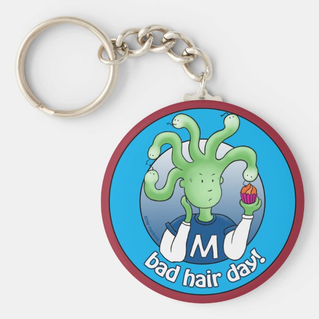 Kleine Medusa. Bad Hair Day! Schlüsselanhänger (Vorne)