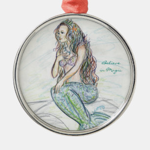 Kleine Meerjungfrau auf Rock Art Custom Ornaments Ornament Aus Metall