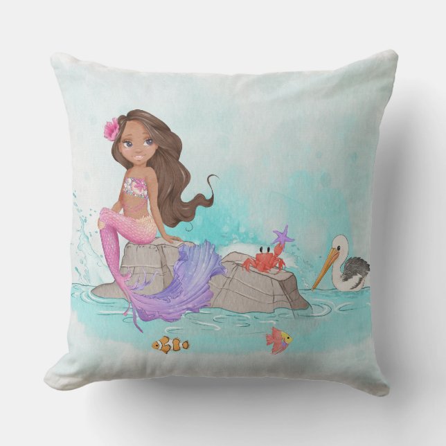 Kleine Meerjungfrau und Freunde Kissen (Vorderseite)