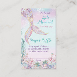 Kleine Meerjungfrau unter dem Sea Baby Diaper Raff Begleitkarte