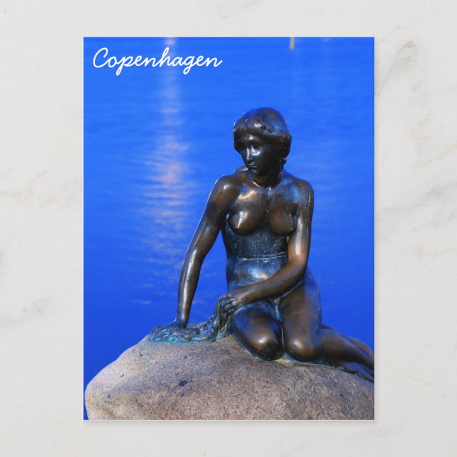 Kleine Meerjungstatue, Kopenhagen, Dänemark Postkarte (Vorderseite)