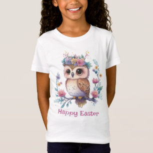 Kleine mehrfarbige Owl Happy Oaster T-Shirt