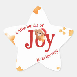 Kleine Menge Joy Bear Stern-Aufkleber