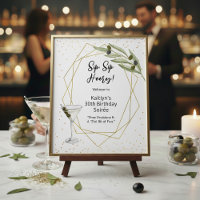 Kleine Menge Spaß Martini Soiree Willkommensschild