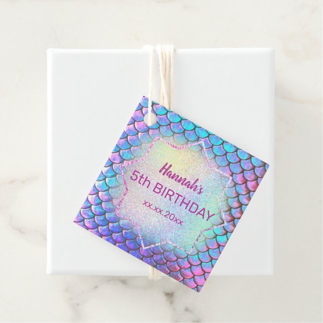 kleine mermaid Birthday Geschenkanhänger (Beispiel)