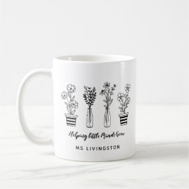 Kleine Minds helfen, Blumenlehrer zu wachsen Kaffeetasse