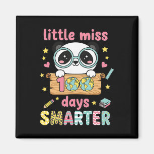 Kleine Miss 100 Tage schlauer Panda Kawaii Pastell Magnet