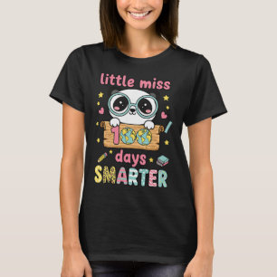 Kleine Miss 100 Tage schlauer Panda Kawaii Pastell T-Shirt