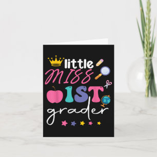 Kleine Miss 1. Grader erster Schultag G Karte