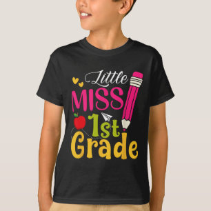 Kleine Miss 1. Klasse Süße Ck Zur Schule Hallo Ers T-Shirt