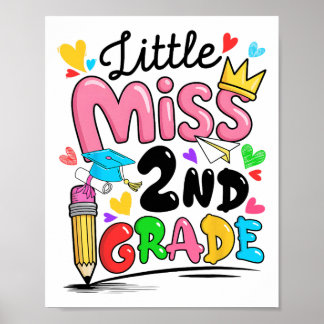 Kleine Miss 2. Klasse süße Ck zur Schule  Poster