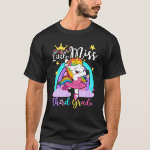 Kleine Miss 3. Klasse Einhorn ersten Tag von Schoo T-Shirt