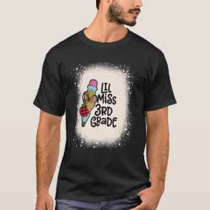 Kleine Miss 3. Klasse Mädchen Red Kariert Leopard T-Shirt
