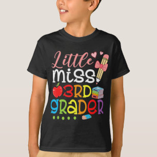 Kleine Miss 3. Klasse zurück zu Schulmädchen Dritt T-Shirt
