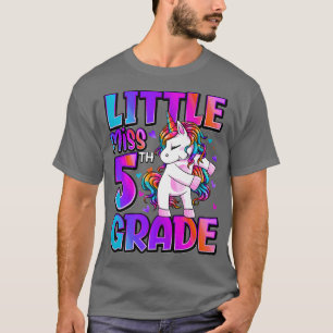 Kleine Miss 5. Klasse Einhorn zurück zur Schule 5t T-Shirt