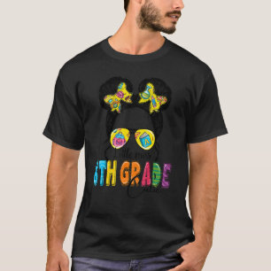 Kleine Miss 8. Klasse Messy Bun Girl zurück nach S T-Shirt