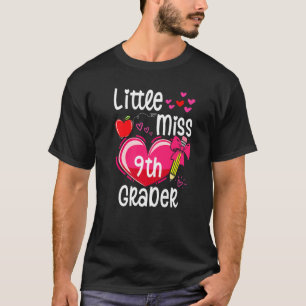 Kleine Miss 9. Grades Erster Tag der neunten Grade T-Shirt