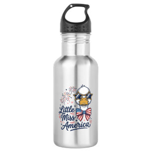 Kleine Miss America Patriotische Ente Vintage-Shir Edelstahlflasche