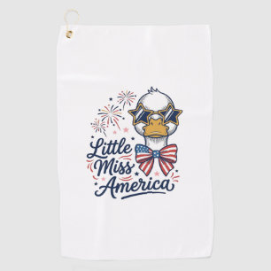 Kleine Miss America Patriotische Ente Vintage-Shir Golfhandtuch