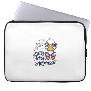 Kleine Miss America Patriotische Ente Vintage-Shir Laptopschutzhülle