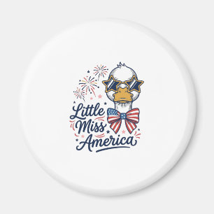 Kleine Miss America Patriotische Ente Vintage-Shir Magnet