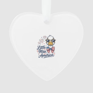 Kleine Miss America Patriotische Ente Vintage-Shir Ornament