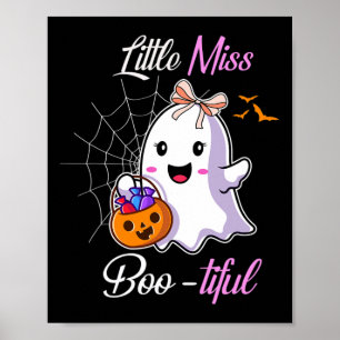 Kleine Miss Boo-schönes Niedliches Halloween-Kostü Poster