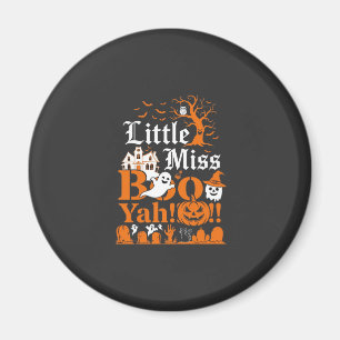 Kleine Miss Boo Yah Halloween-Geist-Kürbis-Flederm Magnet