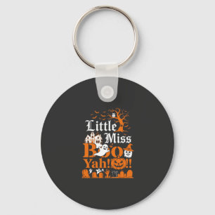 Kleine Miss Boo Yah Halloween-Geist-Kürbis-Flederm Schlüsselanhänger