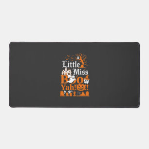 Kleine Miss Boo Yah Halloween-Geist Kürbis Flederm Schreibtischunterlage