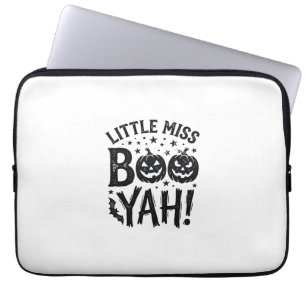 Kleine Miss Boo Yah Vintage Halloween-Shirt-Design Laptopschutzhülle