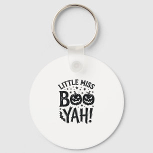Kleine Miss Boo Yah Vintage Halloween-Shirt-Design Schlüsselanhänger