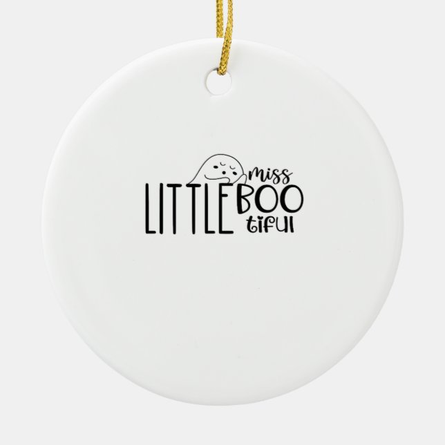 Kleine Miss Bootiful Retro Classic Keramik Ornament (Vorne)