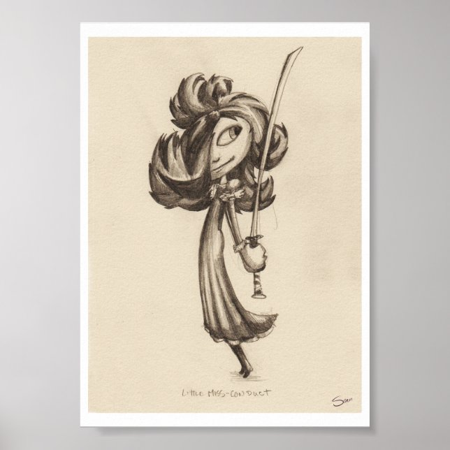 Kleine Miss-Conduct Print Poster (Vorne)