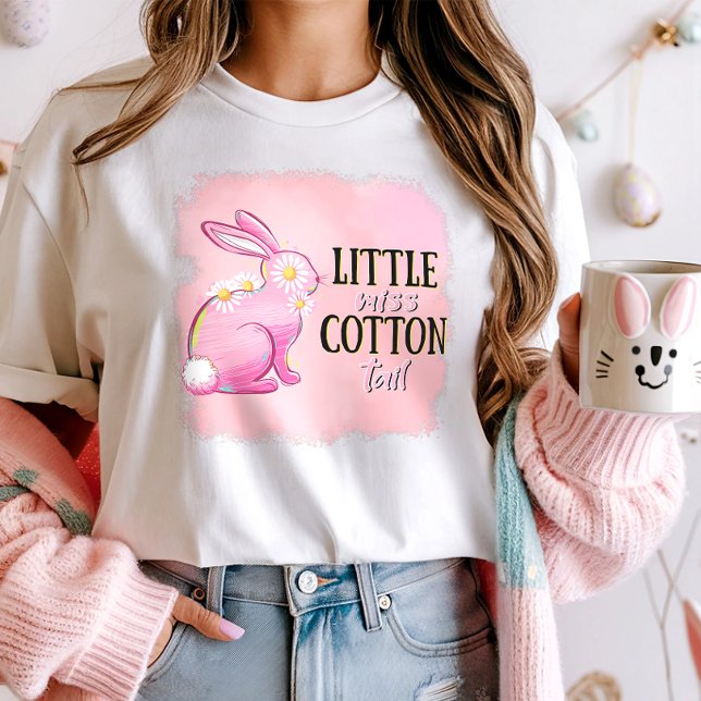 Kleine Miss Cotton Schwanz Pink Bunny Oaster T-Shirt (Von Creator hochgeladen)