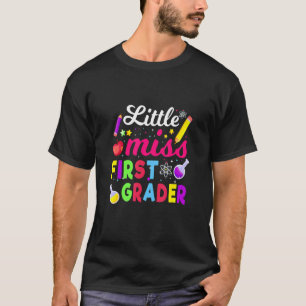 Kleine Miss erste Stufe zurück zur Schule 1. Klass T-Shirt