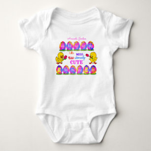 Kleine Miss Extrem Niedlich glückliche Ostereier K Baby Strampler