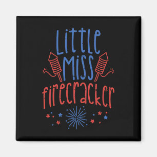 Kleine Miss Firecracker Funny 4. Juli Patriot Magnet