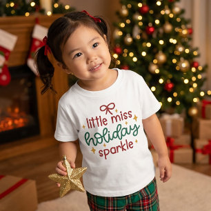 Kleine Miss Holiday Sparkle Weihnachten T-Shirt