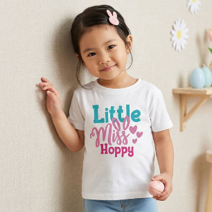 Kleine Miss Hoppy Osterfeier T - Shirt für Kinder