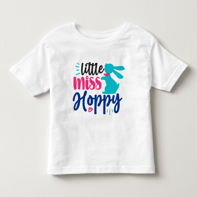 Kleine Miss Hoppy OsterKleinkind T - Shirt (Vorderseite)